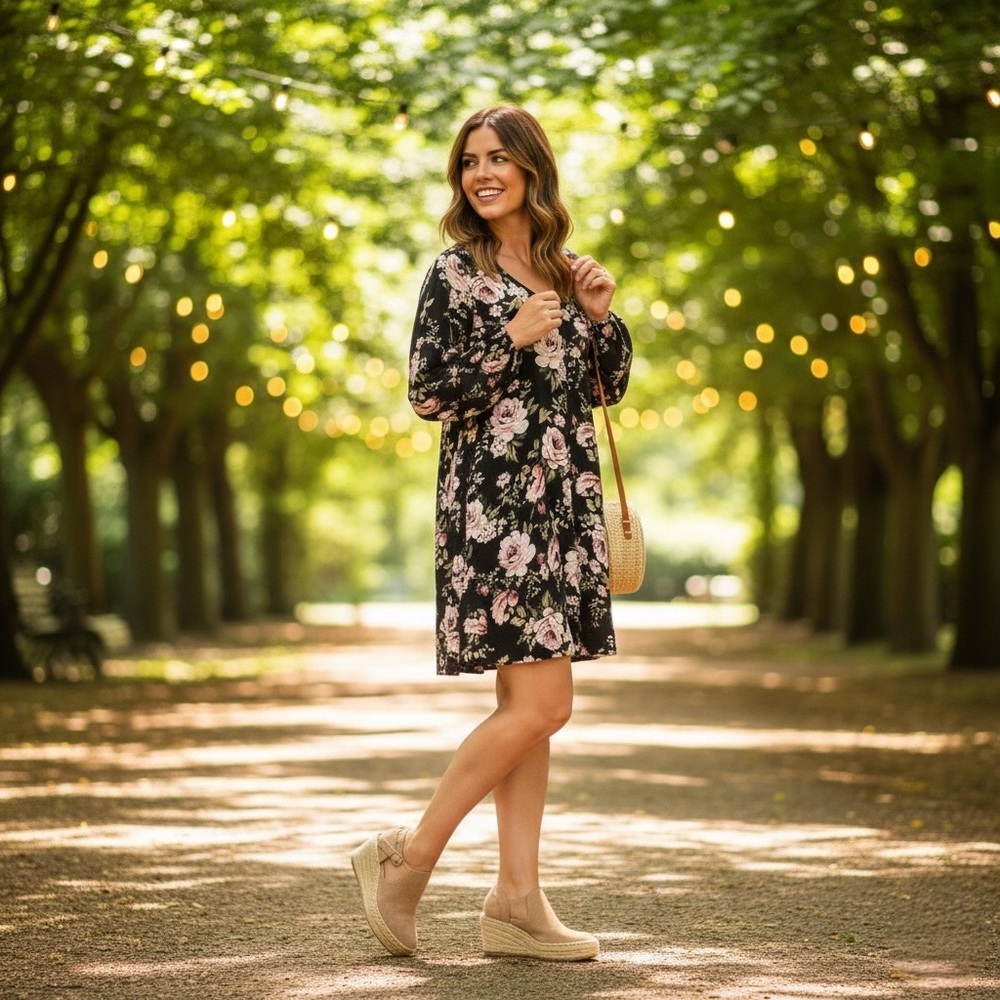 Show Me Your Mumu Donnie Dress Roses Cloud Floral Boho Mini Dress XS - Picture 14 of 16